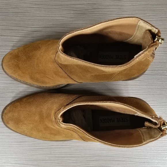 Steve Madden Shrines Bootie, Chestnut Suede, Womens Size 7 - Picture 7 of 8